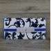 Half Fold Invitation Card with Blue Foiling Pocket Wedding Card with Glitter Paper Tape 